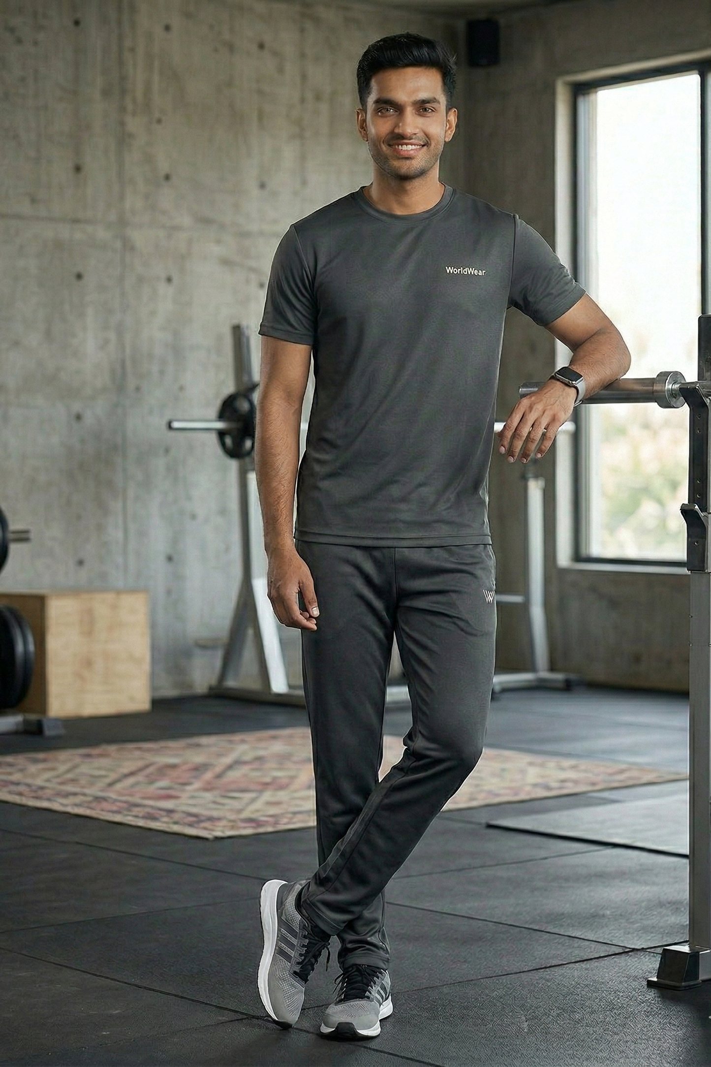 WorldWear Premium Performance Track Suit – Charcoal Black